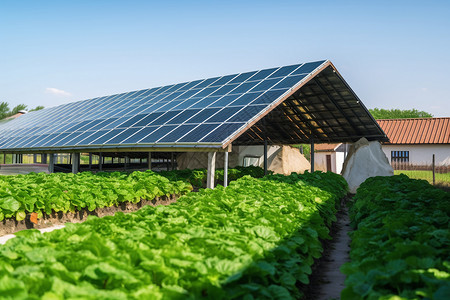 农场屋顶的新能源光伏图片