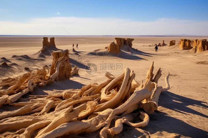 枯木砂岩沙漠图片