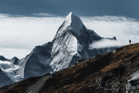 壮丽的雪山风景图片