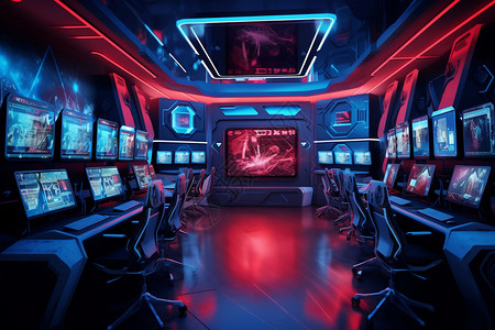 VR游戏厅背景图片