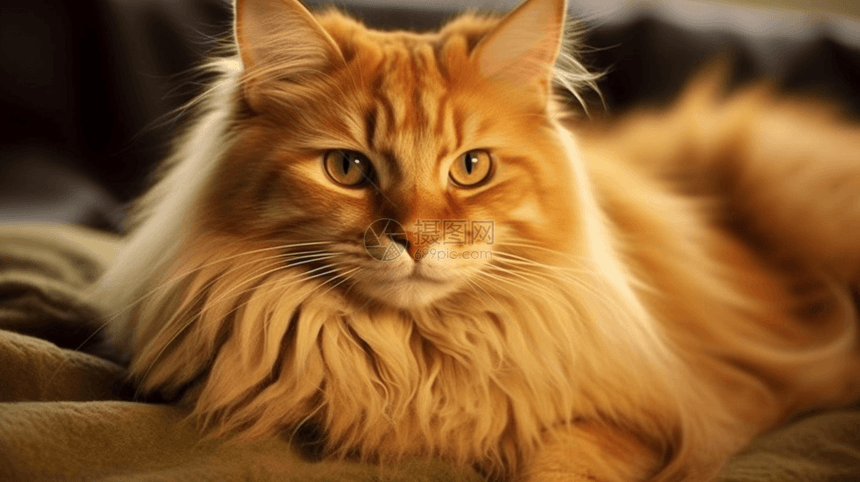优美的金色猫咪图片