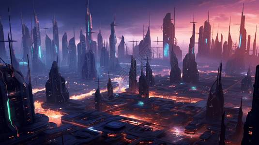 未来科技城背景图片