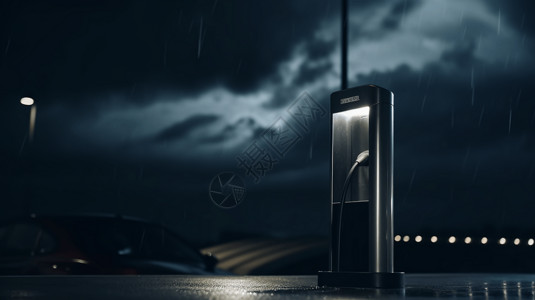 现代化充电站背景图片