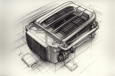 汽车的变速箱冷却器背景图片