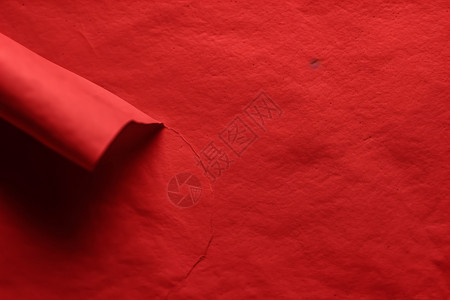 纸角素材带曲线角的红纸背景
