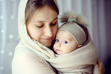 新生婴儿与母亲图片