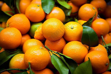 新鲜柑橘特写高清图片
