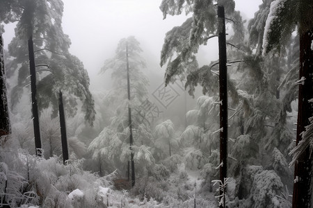 冰雪雾凇图片