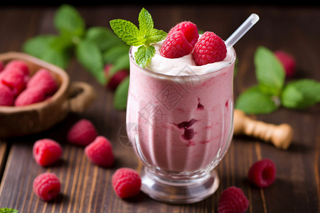 树莓酸奶图片