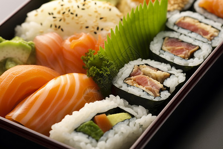 海鲜寿司套餐背景图片