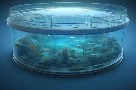 大型鱼缸大型圆形水产养殖罐设计图片
