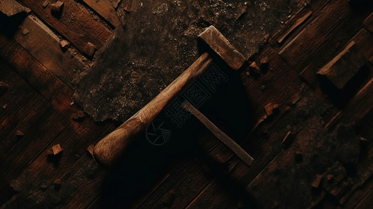 电影特效游戏里的复古铁锤背景