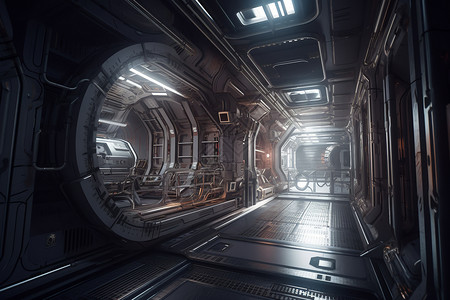 游戏元素未来派宇宙飞船设计图片