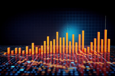 3d业务信息分析利润变化背景图片