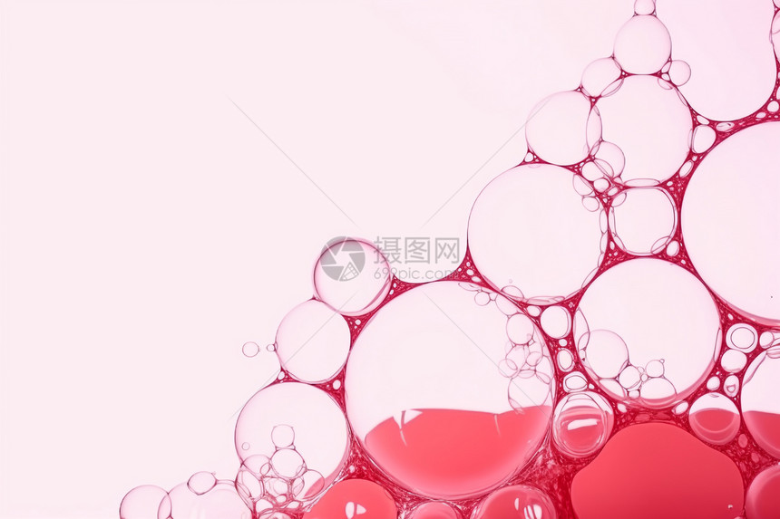 抽象肥皂泡粉红色背景图片