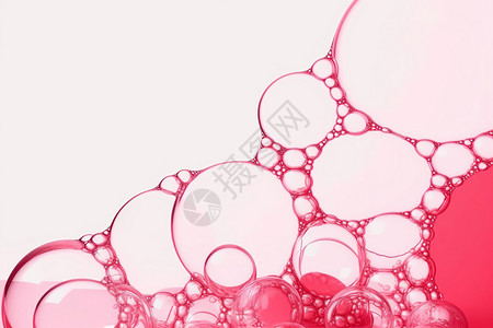 红色肥皂泡粉红色背景背景图片