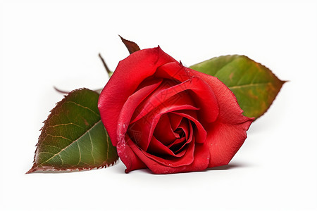 白色背景上的红色玫瑰背景图片