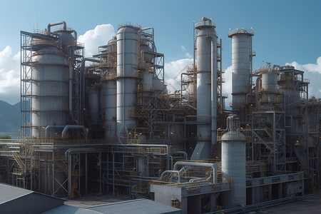 气体管道工业化工厂设计图片