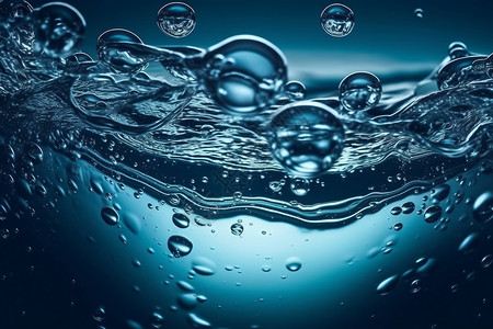 天然饮用水饮用水泡泡创意背景设计图片