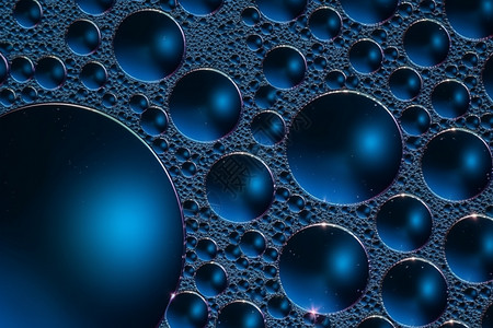 深蓝色气泡纹理背景图片