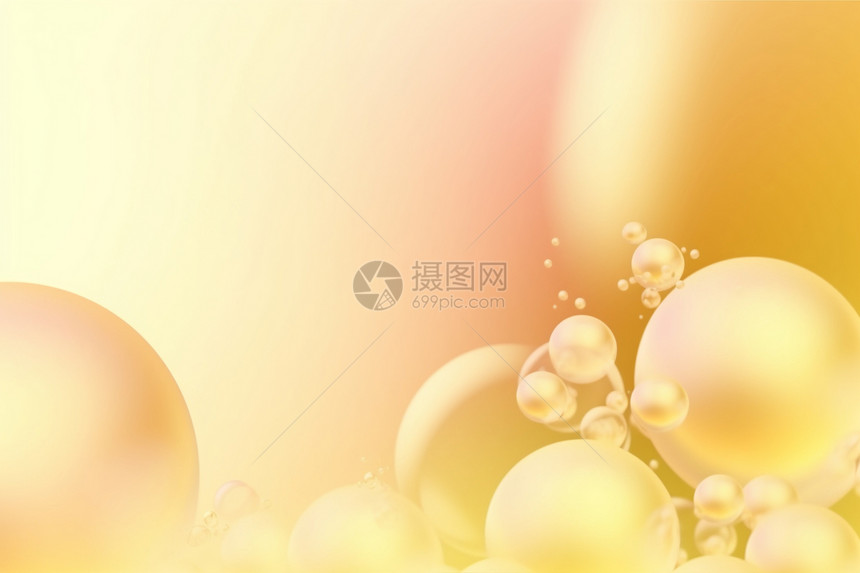 抽象气泡黄色背景图片