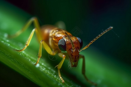 草叶上的蚂蚁背景图片