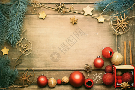 复古圣诞节背景背景图片