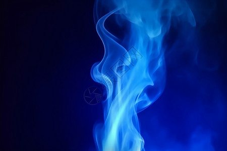 烟燃烧蓝色的烟设计图片
