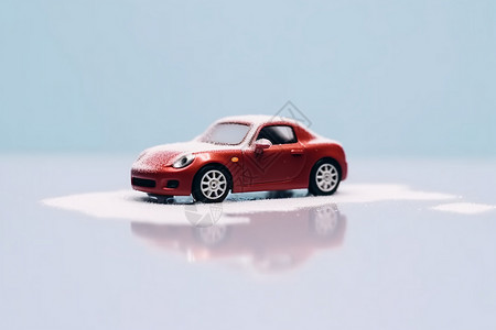 模具表面红色的汽车模型设计图片