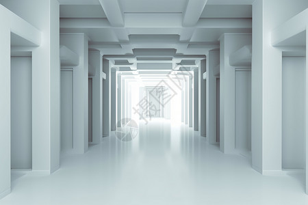 商业建筑内的白色场景背景图片
