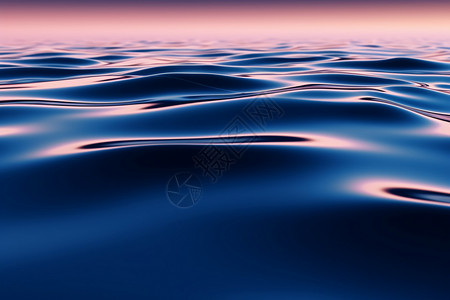 水表面和日落3d抽象湖面设计图片