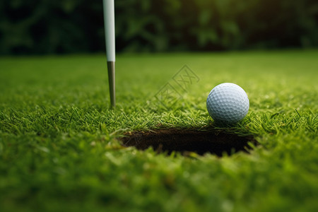 高尔夫球洞背景图片