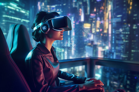 创新体验女人体验VR技术设计图片