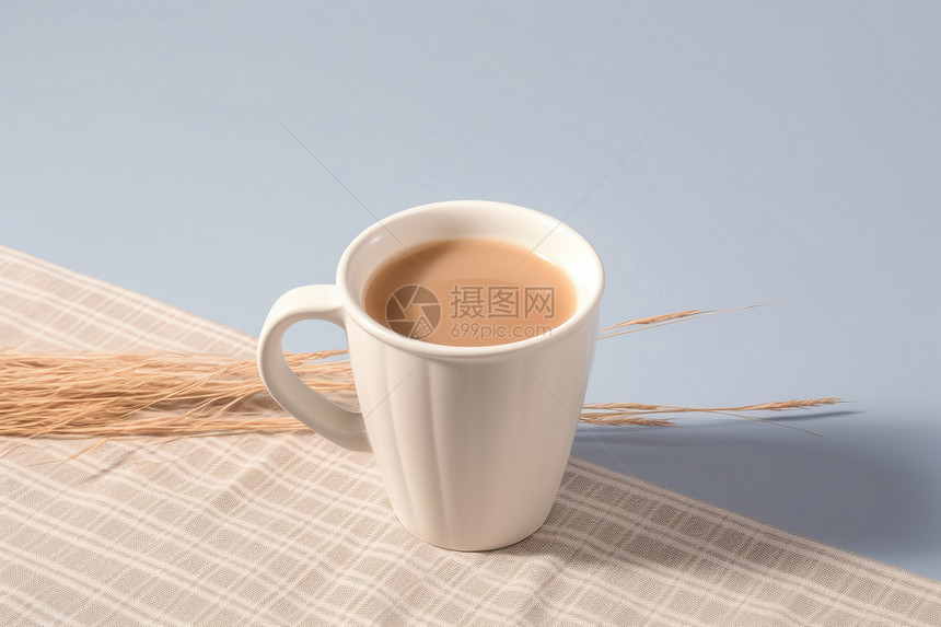 一杯热奶茶图片