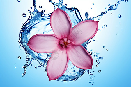 纯净水中的花瓣背景图片