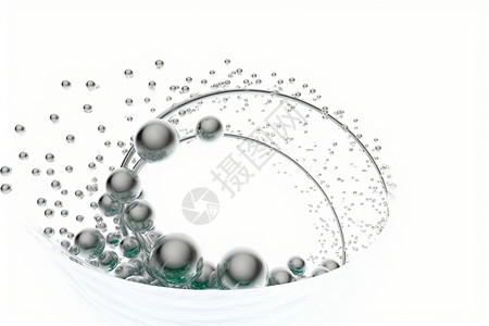 3d流动球体创意背景图片