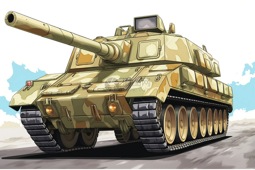 战队坦克插图图片