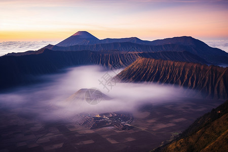 活火山风景图片