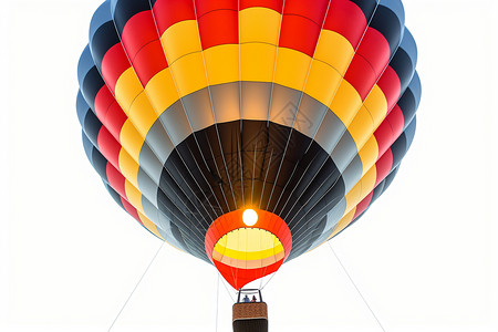 白色热气球空中飞翔的热气球背景