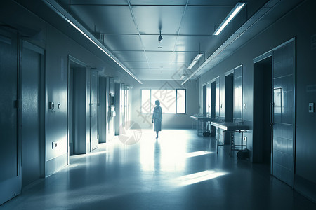安静的医院走廊图片