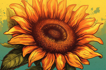 一朵向日葵背景图片