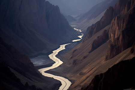 峡谷的自然风景图片