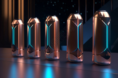 水瓶设计未来派设计的液态金属电池设计图片