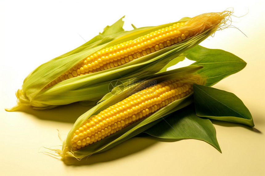 新鲜采摘的玉米图片