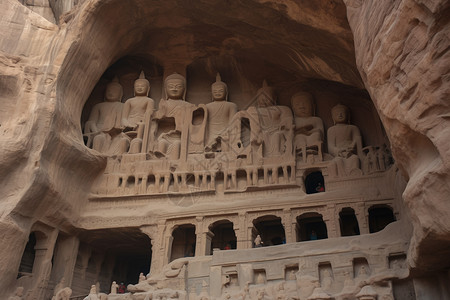 宝塔寺庙建筑群高清图片