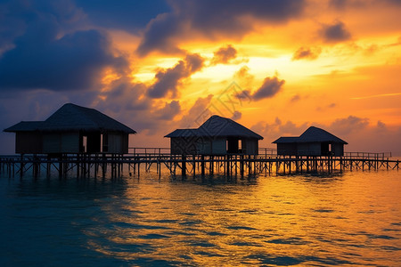 马尔代夫的度假小屋图片