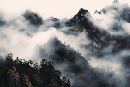 甘南山脉的自然景观高清图片