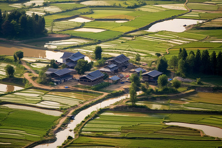 乡村房屋乡村农业种植设计图片