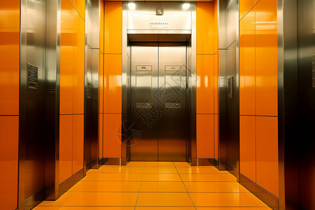 干净的电梯门图片