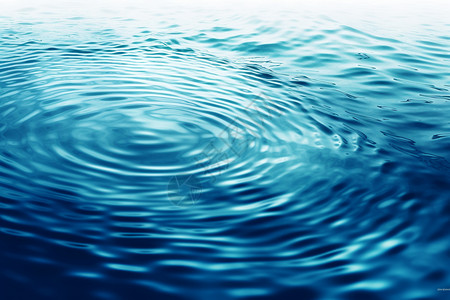 蓝色涟漪波光粼粼的水面设计图片